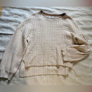 TALULAH Cream Crew Neck Sweater